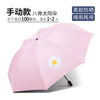 UV conventional manual-GD Daisy-light pink / Vinyl umbrella