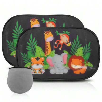 Car Sunshade Cartoon Sun Protection Heat Insulation Sunshade Sunshade Electrostatic Film Side Window Sunshade Car Interior Accessories Summer