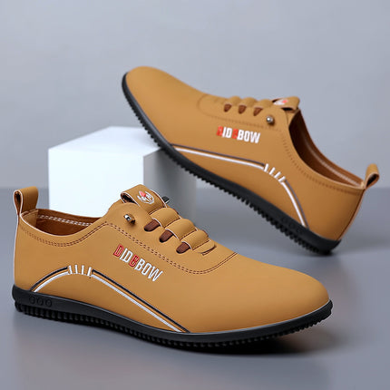 Summer Leather Shoes Soft Leather Men's Shoes Soft Sole Men's Business Casual Shoes One Pedal Lightweight Bean Shoes Board Shoes
