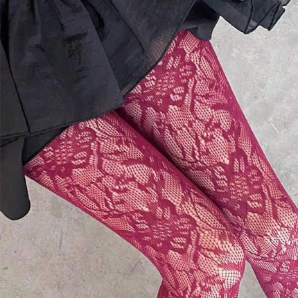 Cross-Border Rose Jacquard Pantyhose Spring and Summer Thin Japanese Style Sexy Baota J Lace Floral Embroider Fishnet Stockings for Women