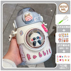 820ML / White + 3D stickers + cleaning tools + cartoon stickers