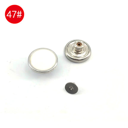 Wholesale In-Stock Waist-Cinching Button-Free Detachable Jeans Buttons, Eco-Friendly Buttons, Screw Metal I-Shaped Buckles
