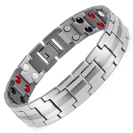 European and American Cross-Border Bracelet Creative Men's Bracelet 15mm Detachable Double Row Magnet Bracelet