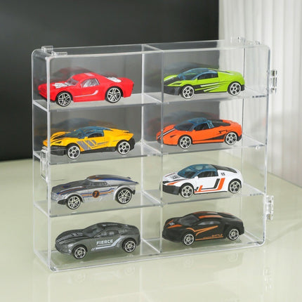 Factory Direct Sales Hot Wheels Toy Parking Space Display Rack Display Cabinet Compartment Transparent Box Car Model Storage Box