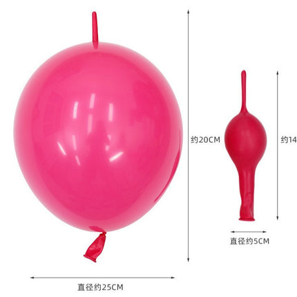 Tail Ball 2.4g 10inch Multi-Color Festival Wedding Birthday Celebration Atmosphere Decoration Needle Tail Balloon Latex Matte