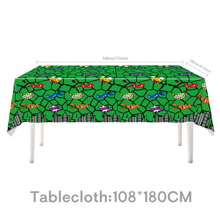 Cross-Border New Teenage Mutant Ninja Turtles Theme Party Supplies Disposable Tableware Kidsren's Birthday Party Cake Insert Balloon