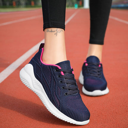 Large Size Sneakers Women's Spring and Summer New Flat Mesh Women's Shoes Women's Running Shoes Hollow Upper Casual Shoes
