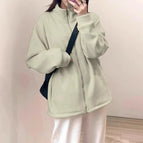 Gray green [530g double-sided polar fleece] / S jacket liner/extra thick/coral velvet/high school students