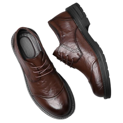 Factory Direct Explosions Big Shoes Business Casual Leather Two-layer Cowhide Dress Shoes Fashion Joker Men's Shoes