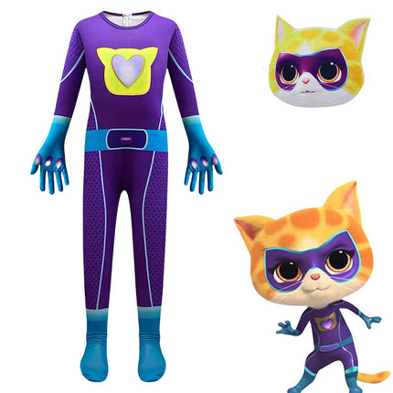 SuperKitties Super Kitten Team Super Cat Tight Jumpsuit cos costume Performance costume