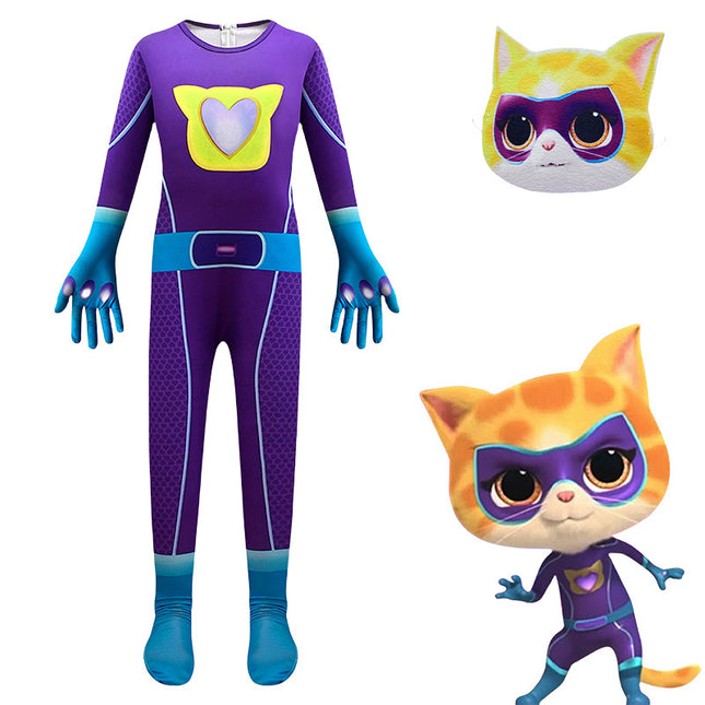 SuperKitties Super Kitten Team Super Cat Tight Jumpsuit cos costume Performance costume