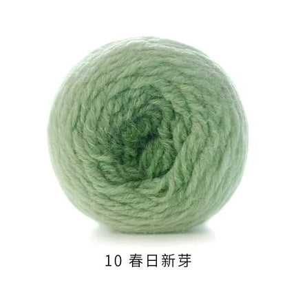 Ruyi Bird Qinglan 200g Long Section Dyed Hand-Knitted Thick Wool Seven-Star Blanket Sweater Jacket Scarf Gradient Wool Ball
