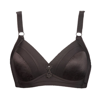 Factory direct supply plus size underwear thin no steel ring underwear comfortable gathered breathable bra middle-aged and elderly mother bra