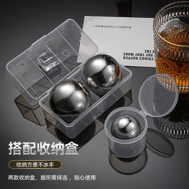 304 Stainless Steel Ice Cubes, Extra Large Ice Balls, Non-Melting Ice Cubes, Drinks, Whiskey, Ice Wine Stones, Ice Artifact Set
