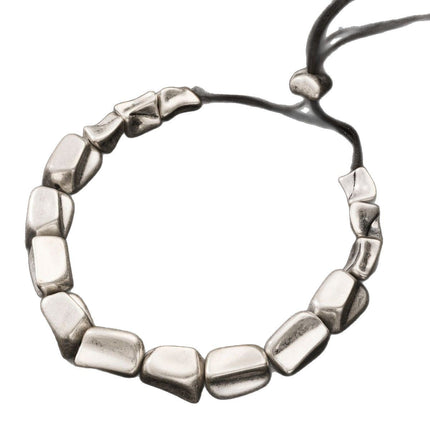 Cross-border ancient silver heavy industry geometric square black line woven exaggerated necklace trend temperament simple retro Korean products batch