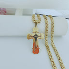Gold pendant 6mm*70cm flat section chain / S.STEEL