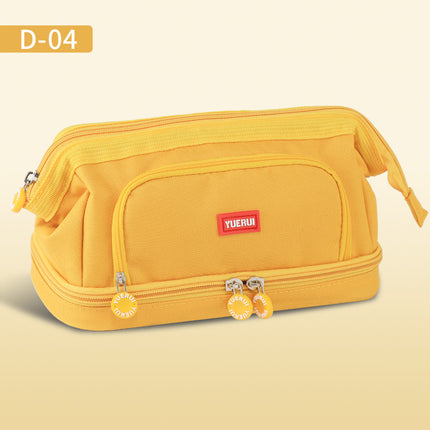 Boat-Shaped Large-Capacity Multi-Layer Canvas Pencil Bag Multi-Functional Student Stationery Storage Bag Creative Stationery Box Wholesale Portable