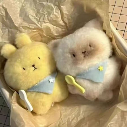 Squeaking Dry Rice Xiao Mao Pendant High Color Value Cute Doll Plush Doll Bag Bag Girlfriend Gift Keychain