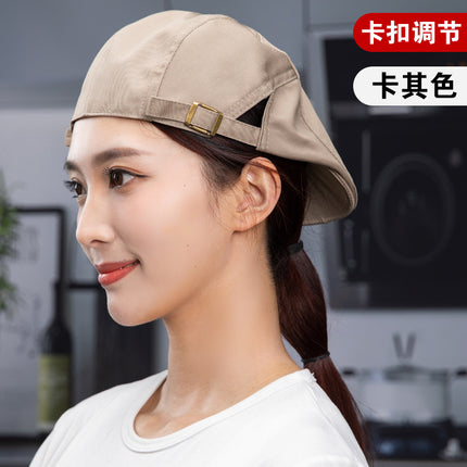 Catering work beret hot pot shop bakery coffee shop waiter breathable net cap oil smoke-proof chef cap