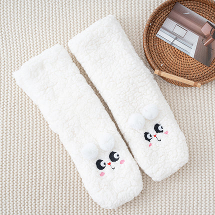 Lamb Wool Socks for Women, Thickened for Warmth, Foot Warmers for Sleeping in Bed in Winter, Home Dormitory Anti-Slip Socks