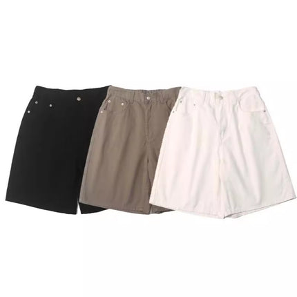 LKTM Men's# American Retro vintage Straight Pants Men's Niche Couples Joker Simple Casual Shorts