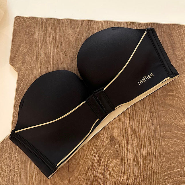 Original No Mark Front Button Push-up Lace Strapless Bra Invisible Back Underwear Women's Small Chest Non-slip Tube Top Bra