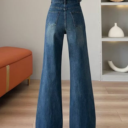 high quality High Waist Flared Jeans Women's New Micro-stretch Micro-lar Pants Non-stick Leg Retro Slimming Horseshoe Pants