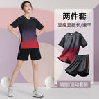 four-color suit black and red / M