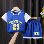 Blue 23 [short sleeve suit]] / 130cm