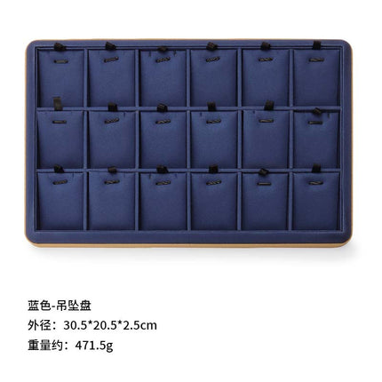 Counter Leather Jewelry Tray High-End Jade Pendant Tray Ring Storage Tray Jewelry Display Stand Live Broadcast Props
