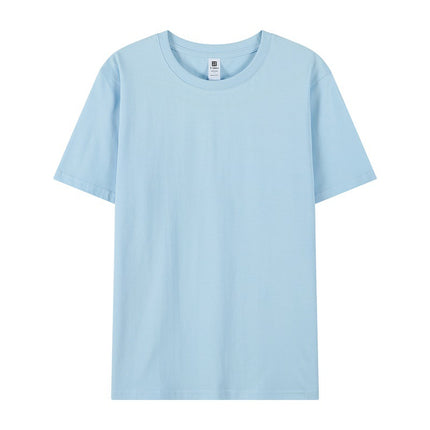 New 2025 Spring Men's and Women's T-Shirts DIY Printed Pullover Short-Sleeved Fashionable Round-Neck Casual Advertising Shirts Group Uniforms