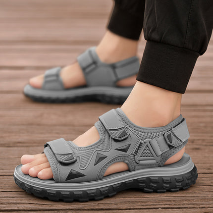2025 Spring and Summer Men's New Open Toe Fashion All-match Daily Casual Velcro Men's Sandals