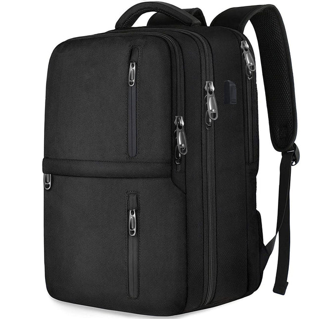 Simple Business Laptop Backpack 17inch Multi-Function USB Charging School Bag Large Capacity Backpack