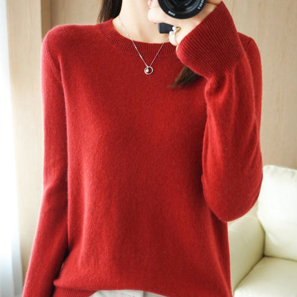 Cross-Border 2025 Autumn and Winter New Base Layer Sweater for Women, Plus Size Women's Clothing, Long-Sleeved Top, Knitwear, Winter Apparel