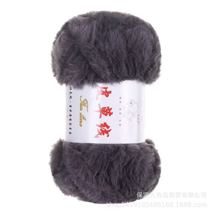Nine-color bird thick fur line imitation fur fluff line long hair mink hat handmade scarf knitting diy wool ball