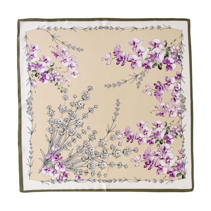 Mulberry Silk Scarf, Old Money Style, Summer Thin Small Scarf, Valentine's Day Gift, Plain Crepe Satin Silk Printed Small Square Scarf