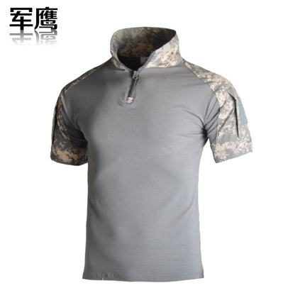2024 Cross-border Supply G2 Tactical Camouflage Military Fan Frog Clothing Short-sleeved Tactical Cotton Men's Training Wear-resistant Scratch-resistant T-shirt