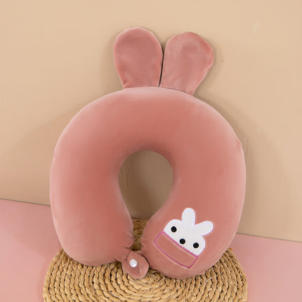 Neck Pillow Travel Memory Foam U-shaped Pillow Cartoon Gift Sponge Sleeping Neck Pillow Embroidery Slow Rebound Nap Pillow
