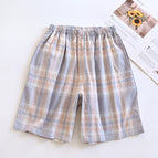 Men's gray plaid shorts / M