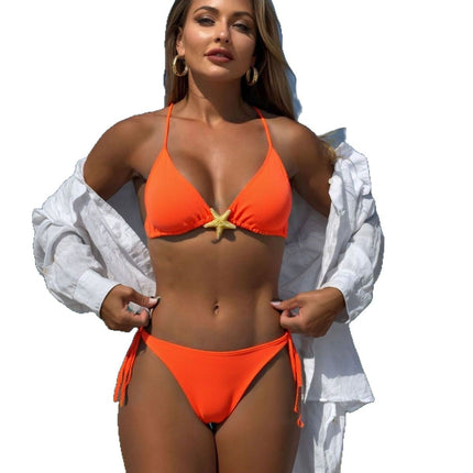 European and American sexy bikini women 2025 new split swimsuit women cross-border triangle swimsuit bikini in stock wholesale