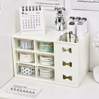 Bowknot six-grid pen holder storage box White (48/box)