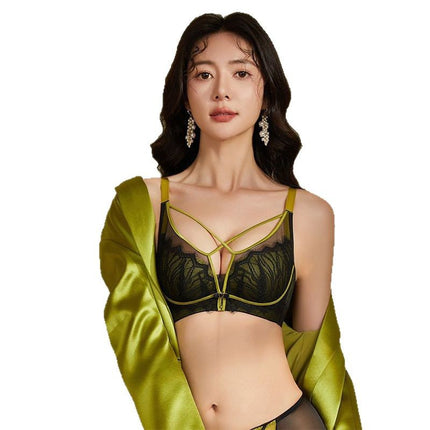 Underwear Women's Big Chest Slimming Adjustable Gather-up Summer Thin Soft Steel Ring Anti-sagging Rabbit Cup Bra