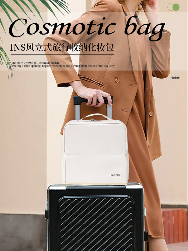 Can Be Hung on Luggage, Cosmetic Bag for Women, Large Capacity Bag, Can Be Used Vertically, Essential for Travel, Cosmetics Storage Bag