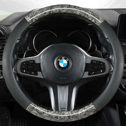 2024 new peach wood grain car steering wheel cover factory direct sales of a generation of hair