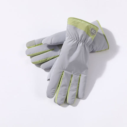 Winter Warm Gloves Female Students Thick Cotton Touch Screen Down Gloves Cycling Cold-proof Windproof fleece-lined Ski Gloves
