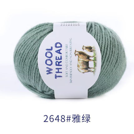 Cross-Border Wholesale Merino Wool Thread Handmade Stick Needle Hand Knitted Sweater Wool Pants Jacket Hat Scarf Shawl Thread