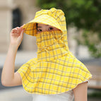 Yellow square-sun hat / Free size