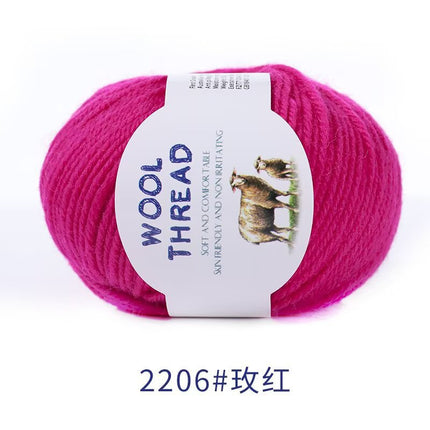 Cross-Border Wholesale Merino Wool Thread Handmade Stick Needle Hand Knitted Sweater Wool Pants Jacket Hat Scarf Shawl Thread