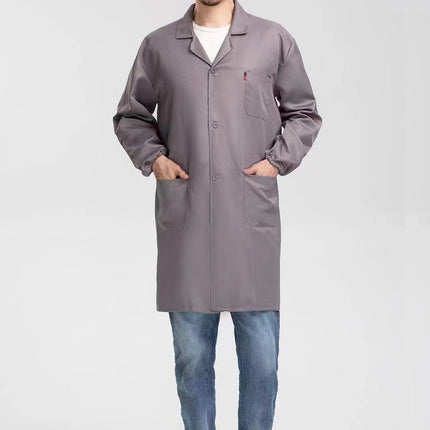 Coat Work Clothes, Wear-Resistant, Dirt-Resistant, Thickened Outer Coveralls, Anti-Dirty Clothes, Mid-Length Work Clothes, Labor Protection Clothes, Custom-Made Coat