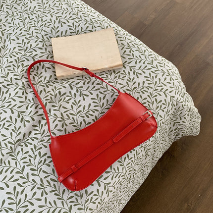 French-Style Niche Bags 2026 New Fashion Shoulder Bag Retro Baguette Bag High-End Underarm Bag Red Wedding Bag